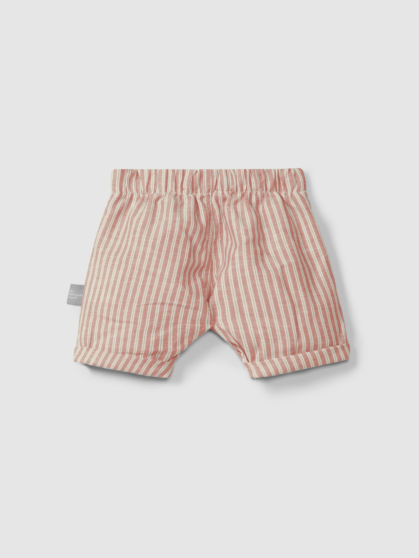 Shorts pull up in tessuto rigato pantalooncino