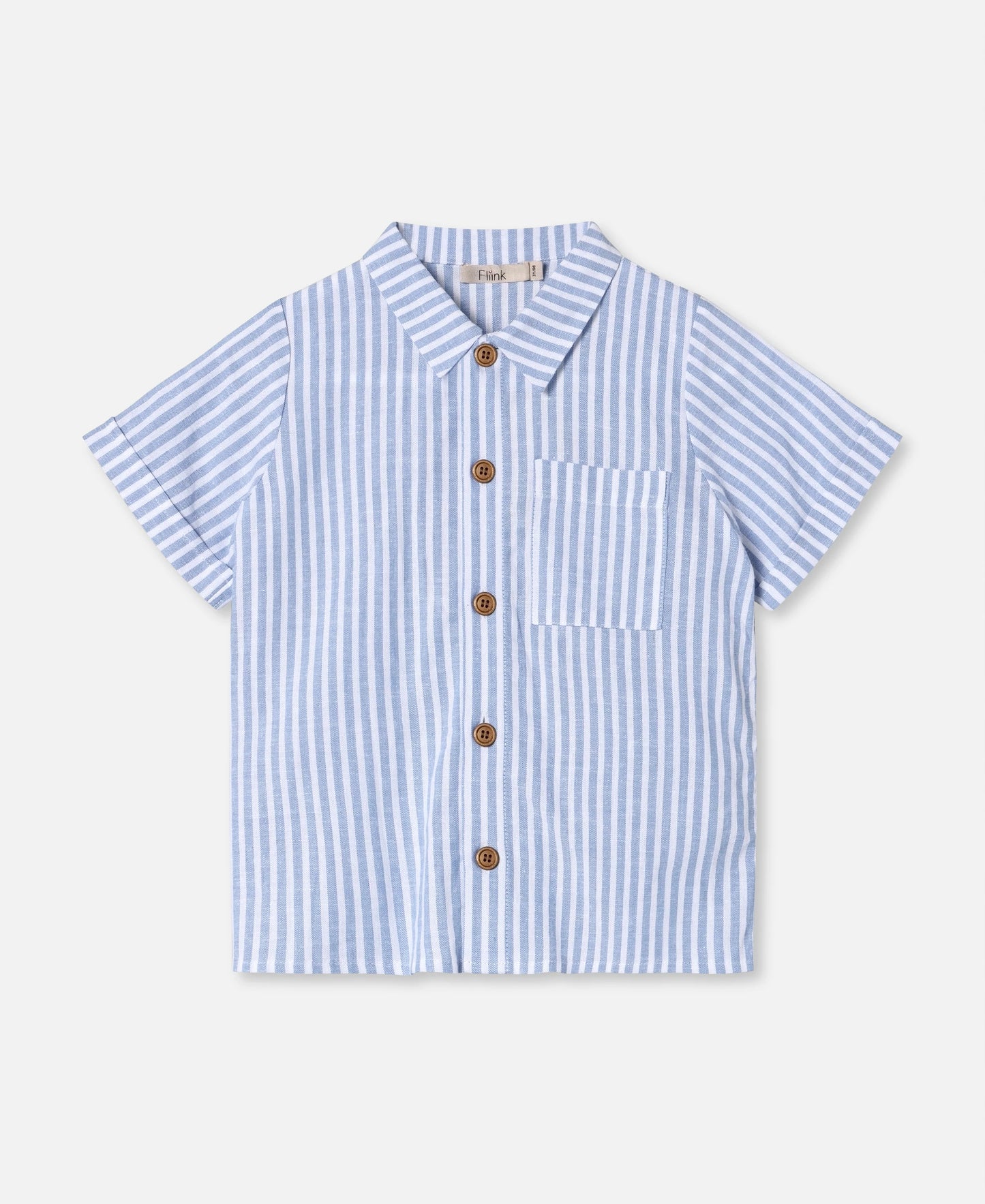Camicia a righe azzurra camicia
