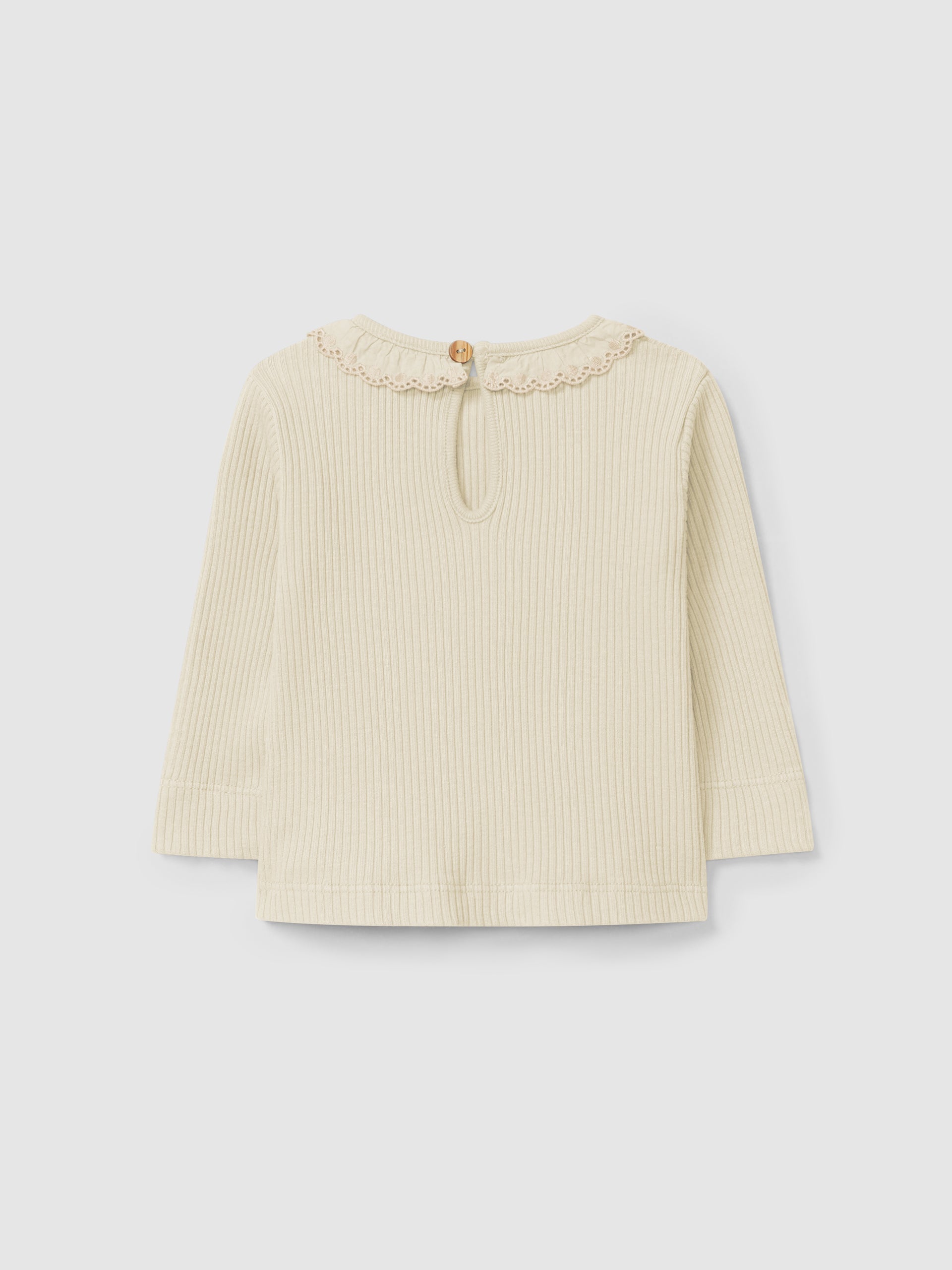 Maglia in jersey e colletto ricamato maglia