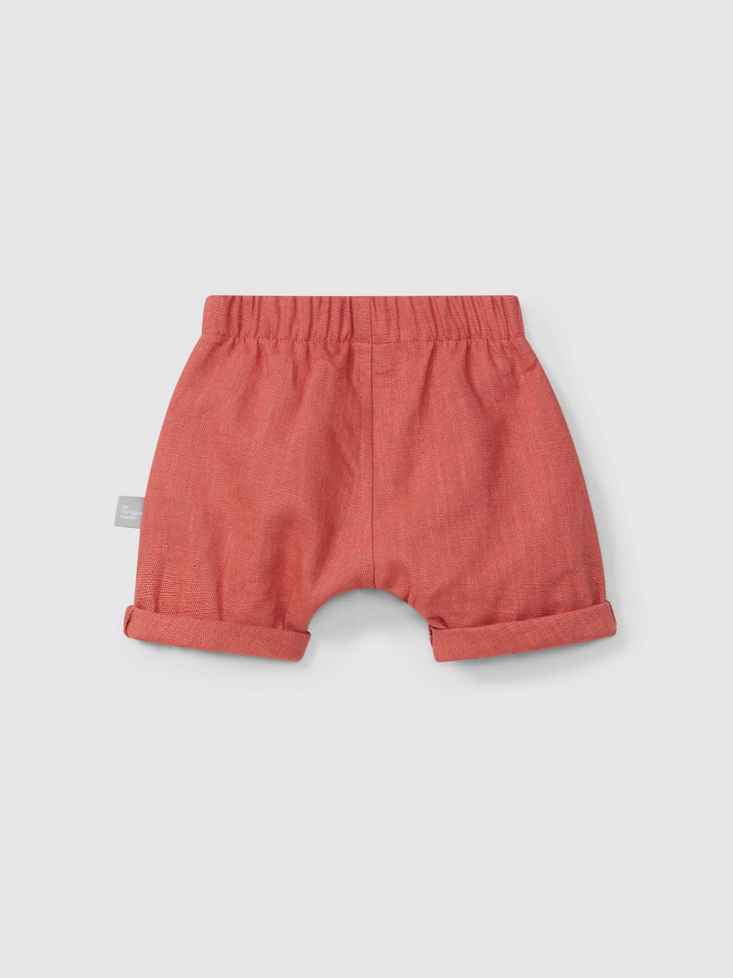 Pantaloncino in lino corallo pantaloncino