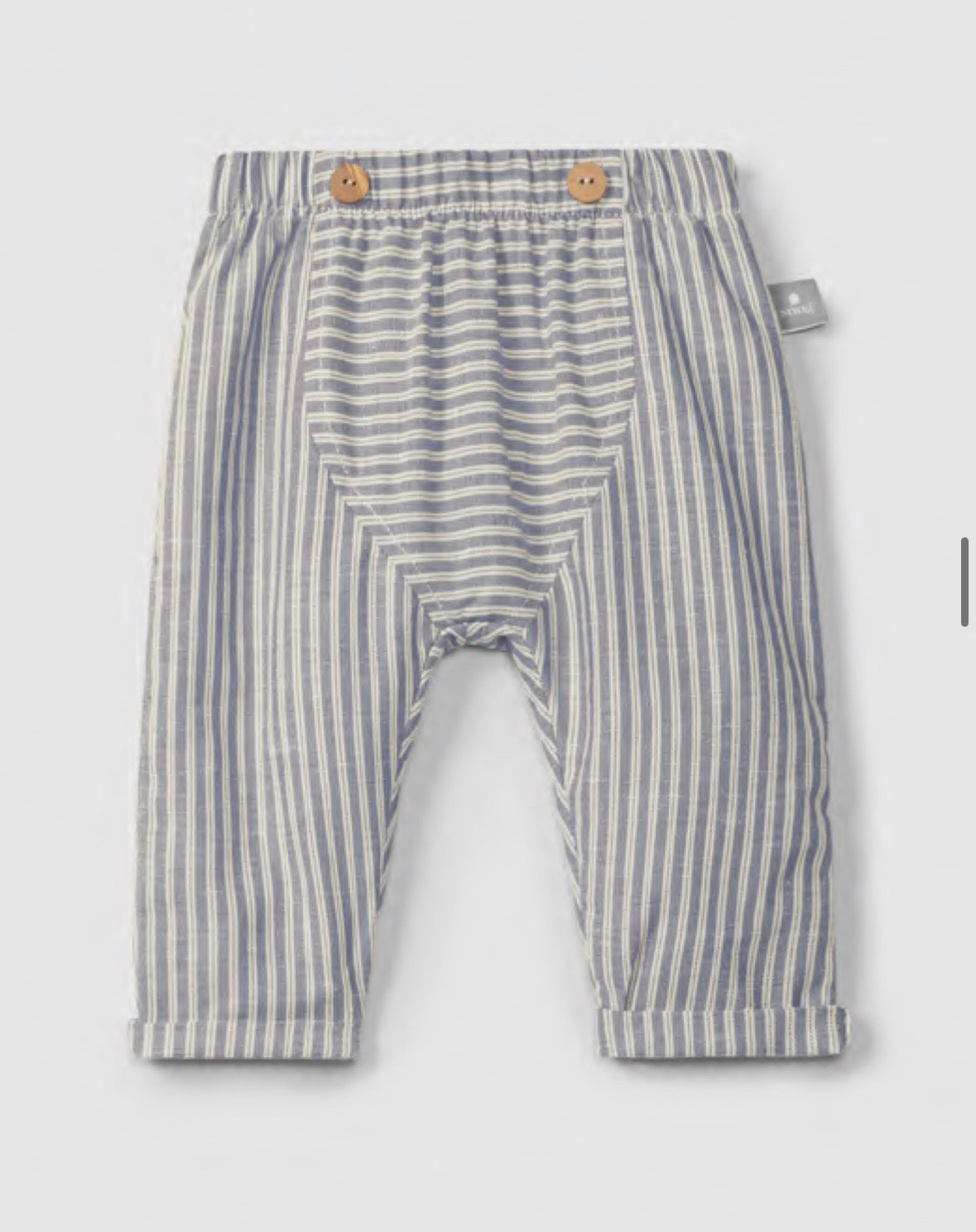 Pantaloni pull up in tessuto rigato pantalone