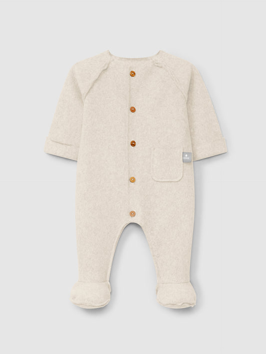 Tutina in pile di cotone biologico sabbia Tutina