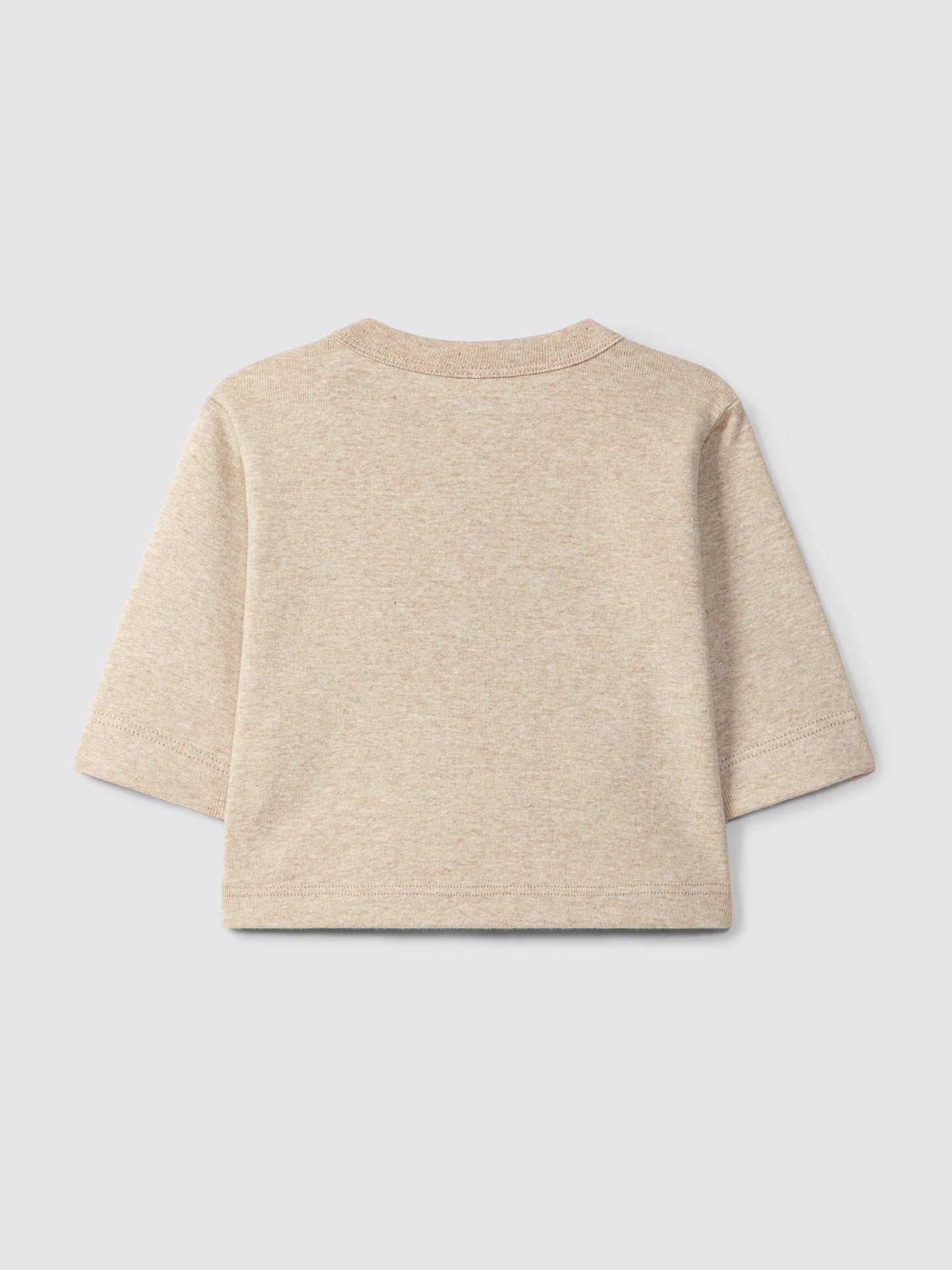 maglia in cotone a maniche lunghe con ricamo "sii super gentile"