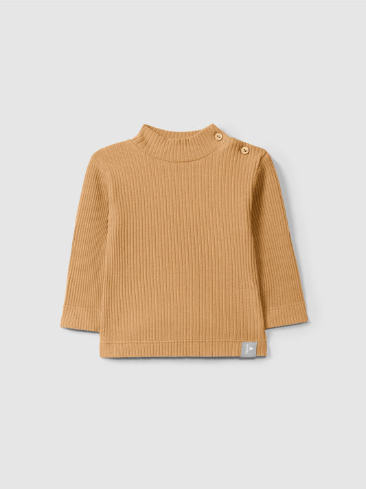 Maglia collo alto in cotone biologico
