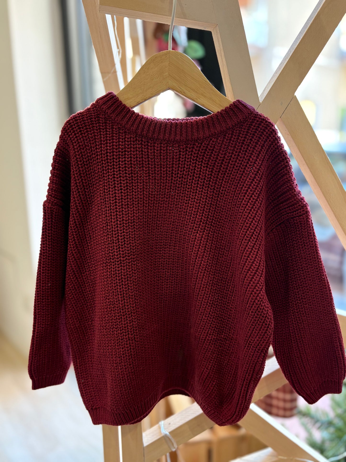 Maglioncino oversize burgundi maglioncino