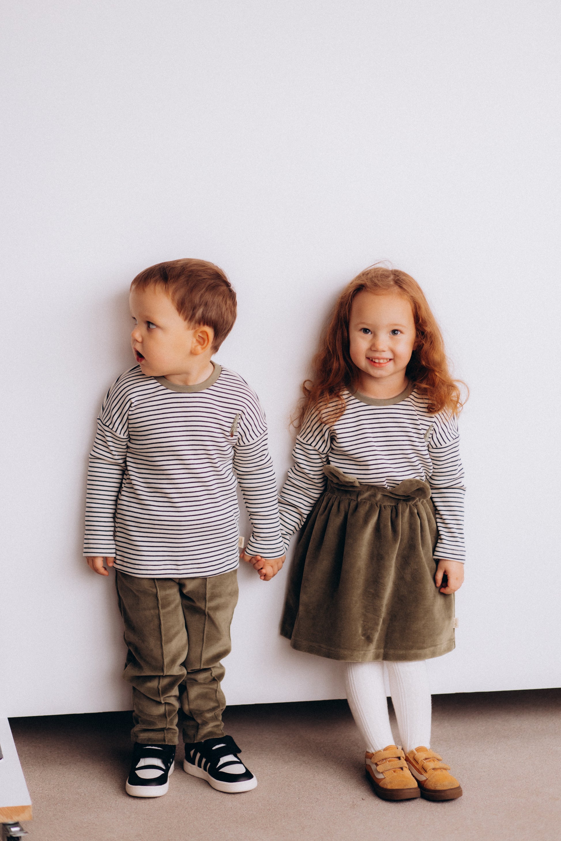 Maglia a Righe Bambini Unisex - Cotone GOTS Lana Merino Seta Woolyorganic maglia