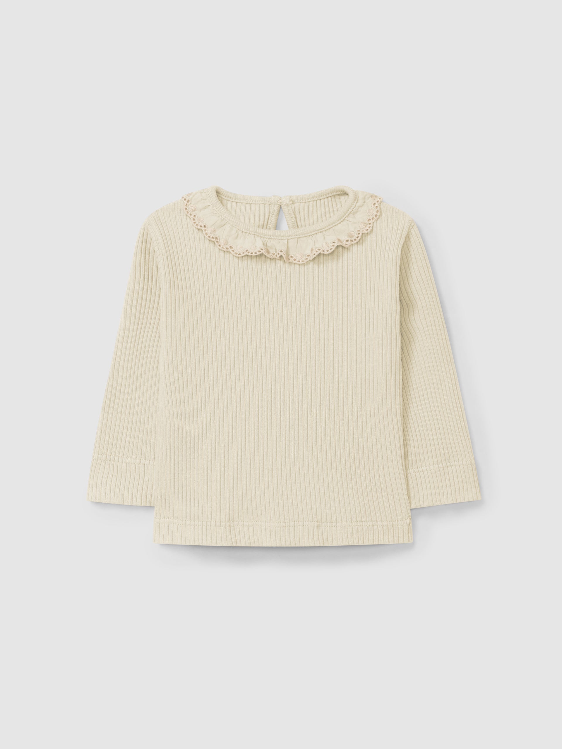 Maglia in jersey e colletto ricamato maglia