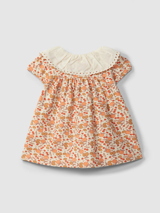 Abito in jersey stampato con dettaglio ricamato vestito