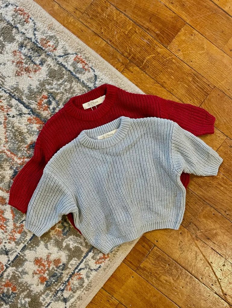 Maglioncino oversize grigio chiaro