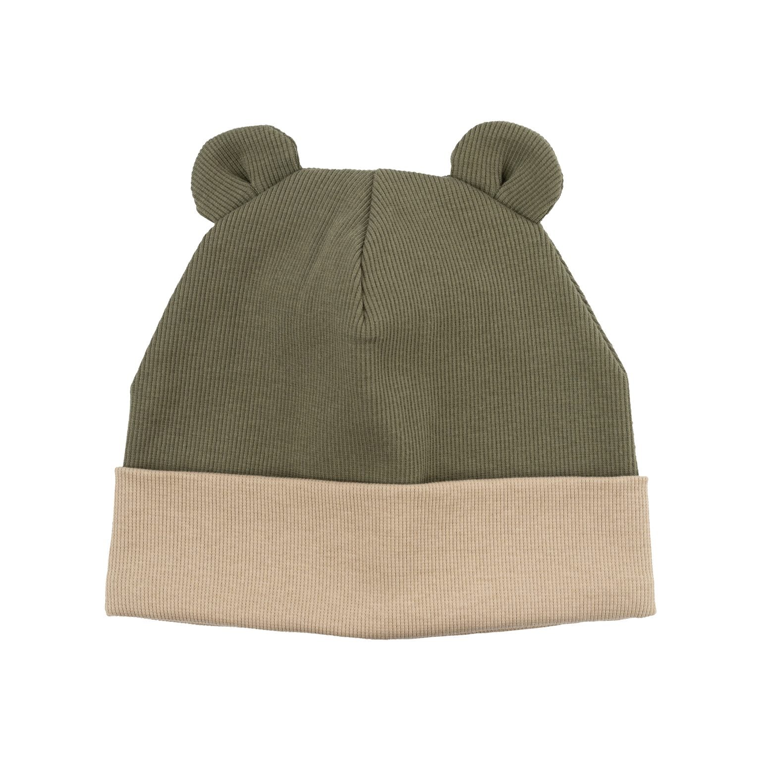 Berretto a doppia costa con orecchie Berretto