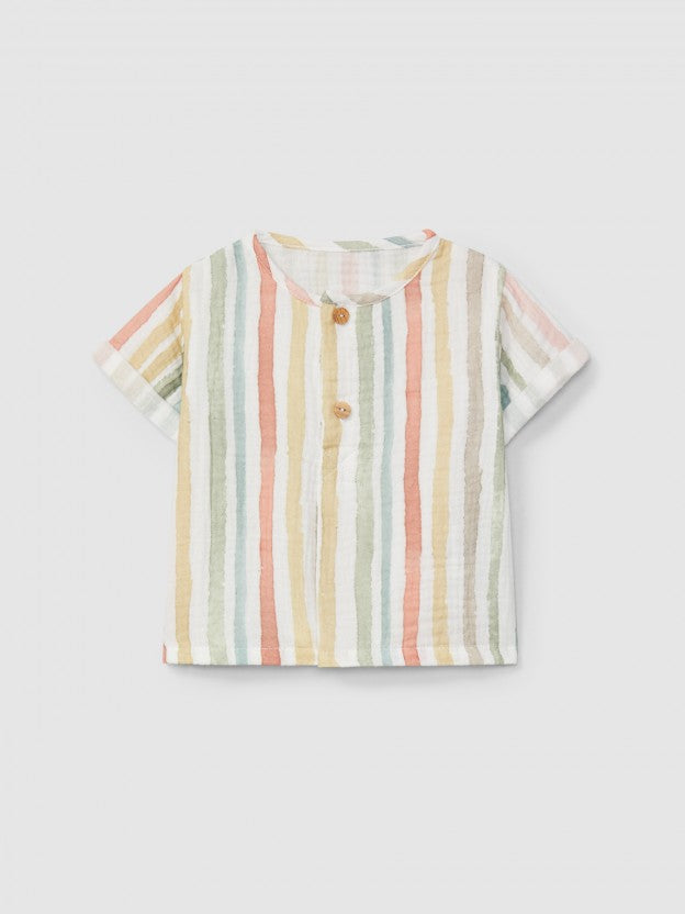 Camicia a righe colorate camicia