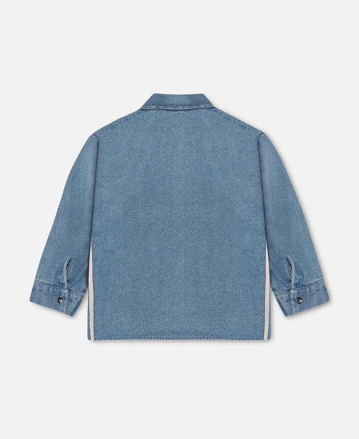 Camicia in denim con righe laterali