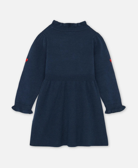 Vestito in maglia con cuori vestito