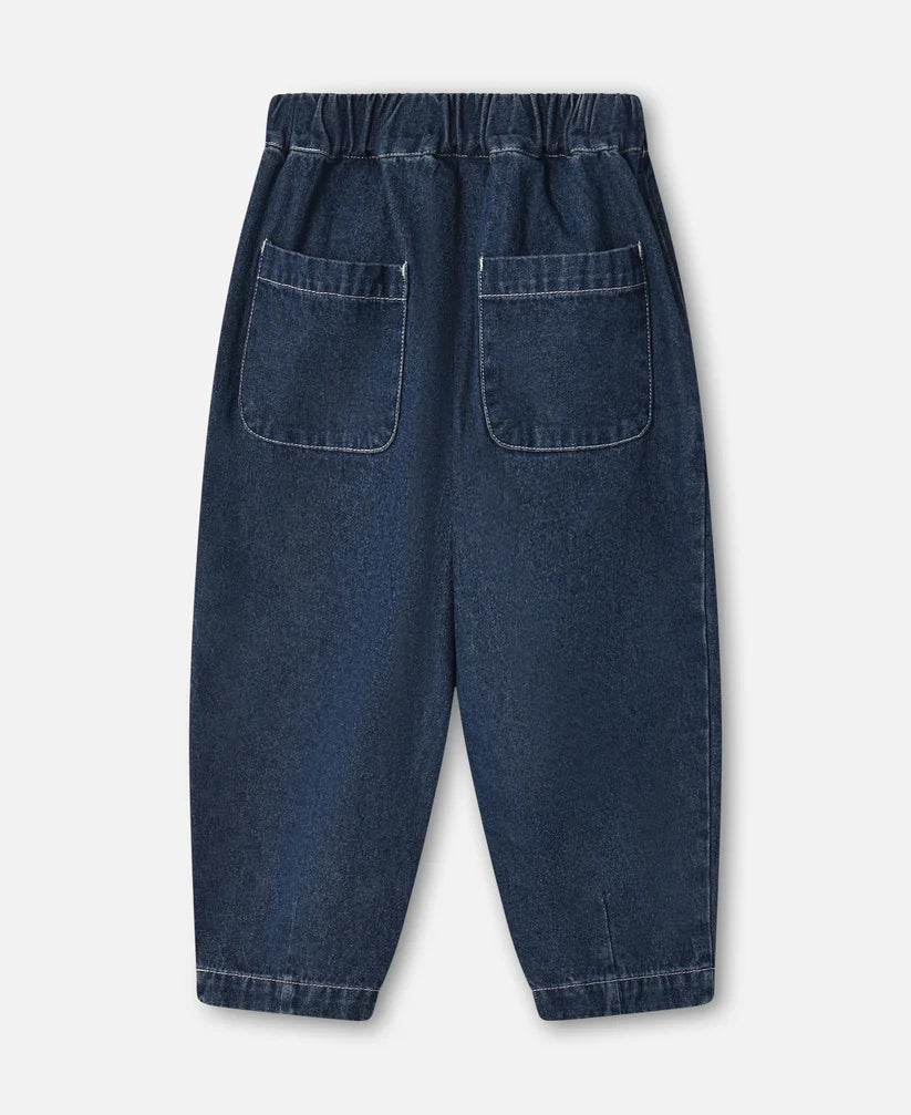 Jeans Bambino Don Blu Scuro – Denim 100% Cotone con Elastico in Vita e Tasche Laterali jeans