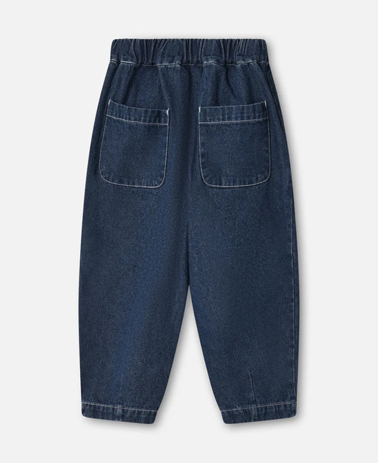 Jeans Bambino Don Blu Scuro – Denim 100% Cotone con Elastico in Vita e Tasche Laterali jeans