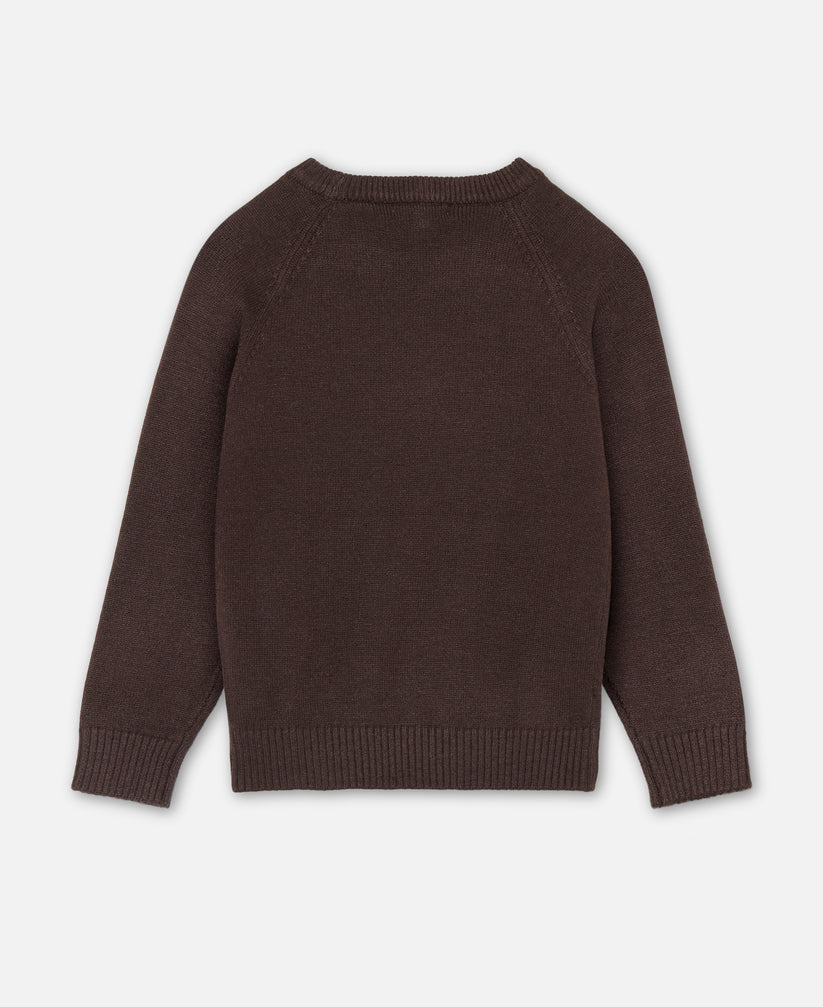 Maglioncino Bambino con Ghiande Ricamate – Lavorato a Maglia in Viscosa LENZING™ ECOVERO™ maglioncino
