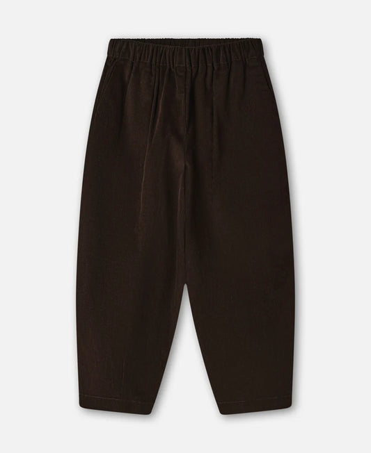 Pantaloni Bambino in Velluto Marrone – Cotone 100% con Elastico in Vita e Tasche pantalone