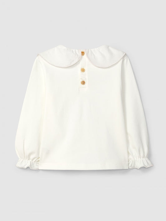 Maglia in cotone con colletto maglia