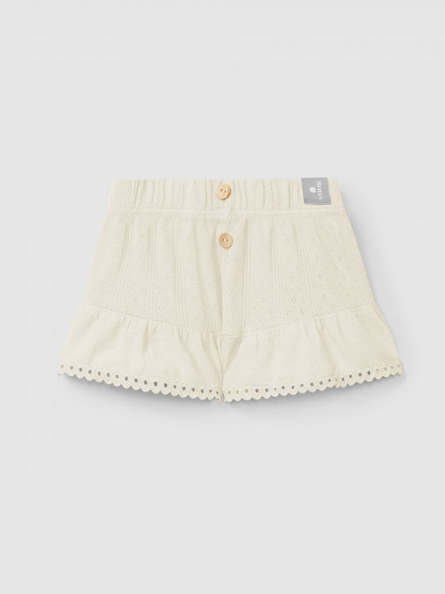 Pantaloncino con ricamo inglese pantaloncino