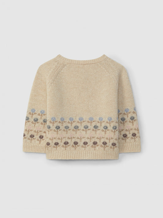 Cardigan jaquard lavorato a maglia cardigan