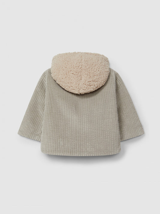 Giacca in velluto a coste grigio chiaro Giacca Imbottita