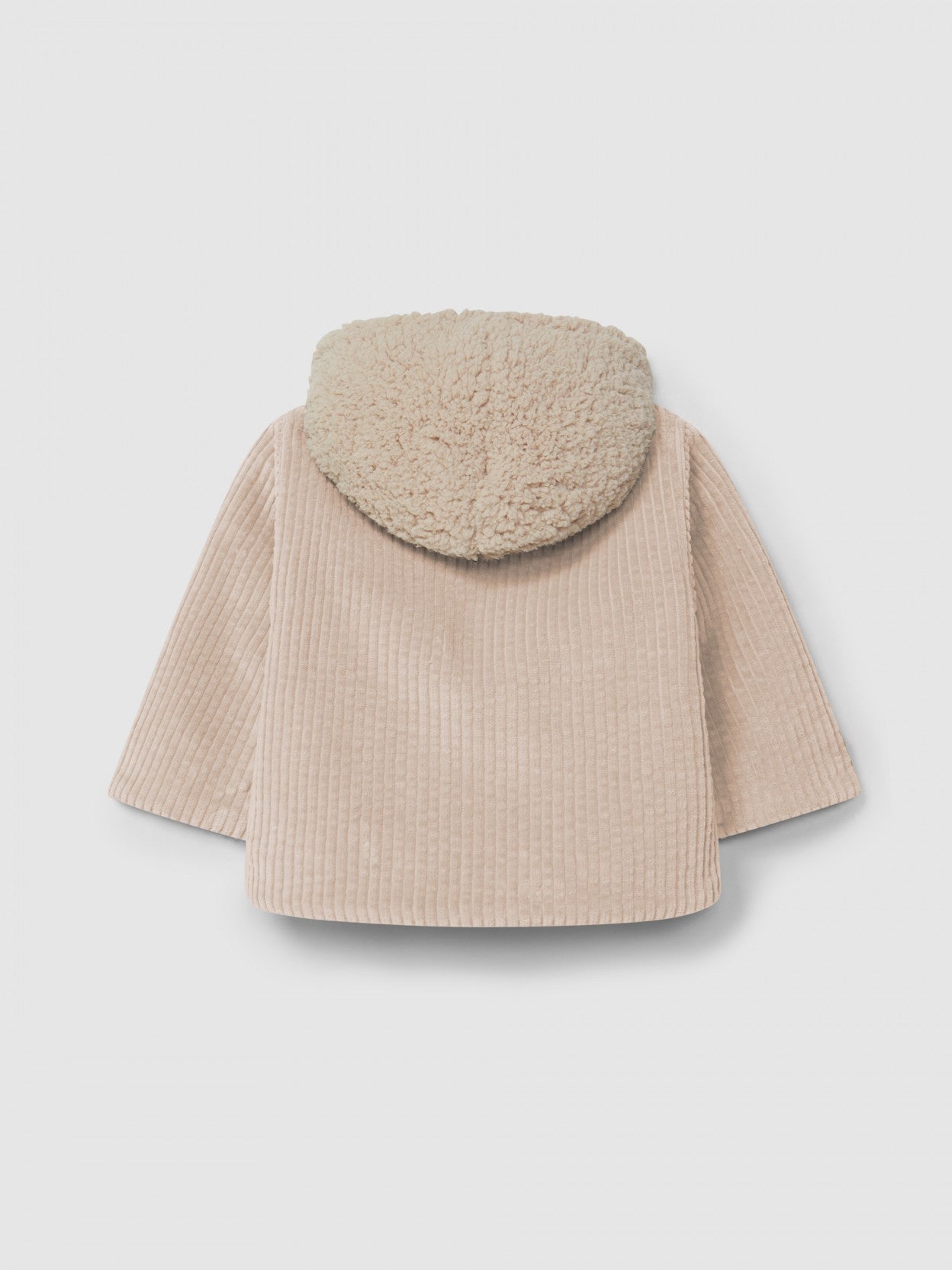 Giacca con cappuccio in velluto a coste rosa Giacca Imbottita