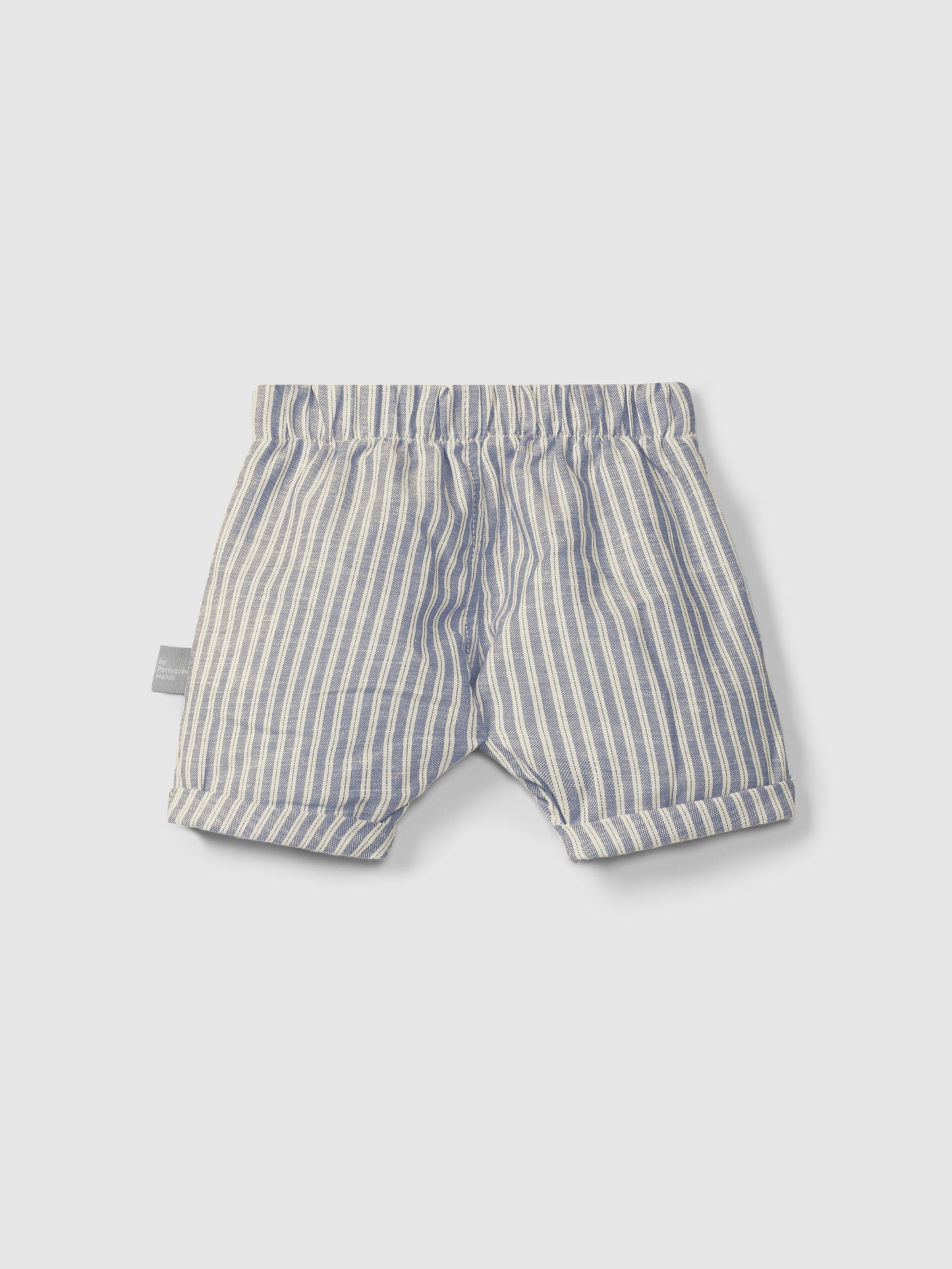 Shorts pull up in tessuto rigato pantalooncino