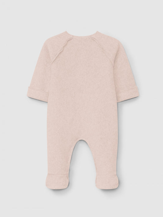 Tutina in pile di cotone biologico rosa Tutina