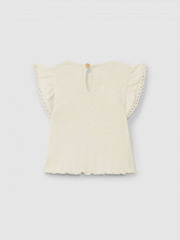 Top con manica arricciata top