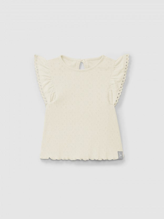 Top con manica arricciata top