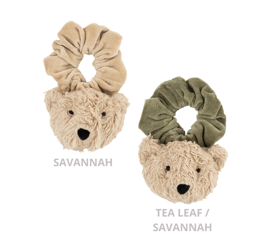 Scrunchy in velluto con orsetto scrunchy