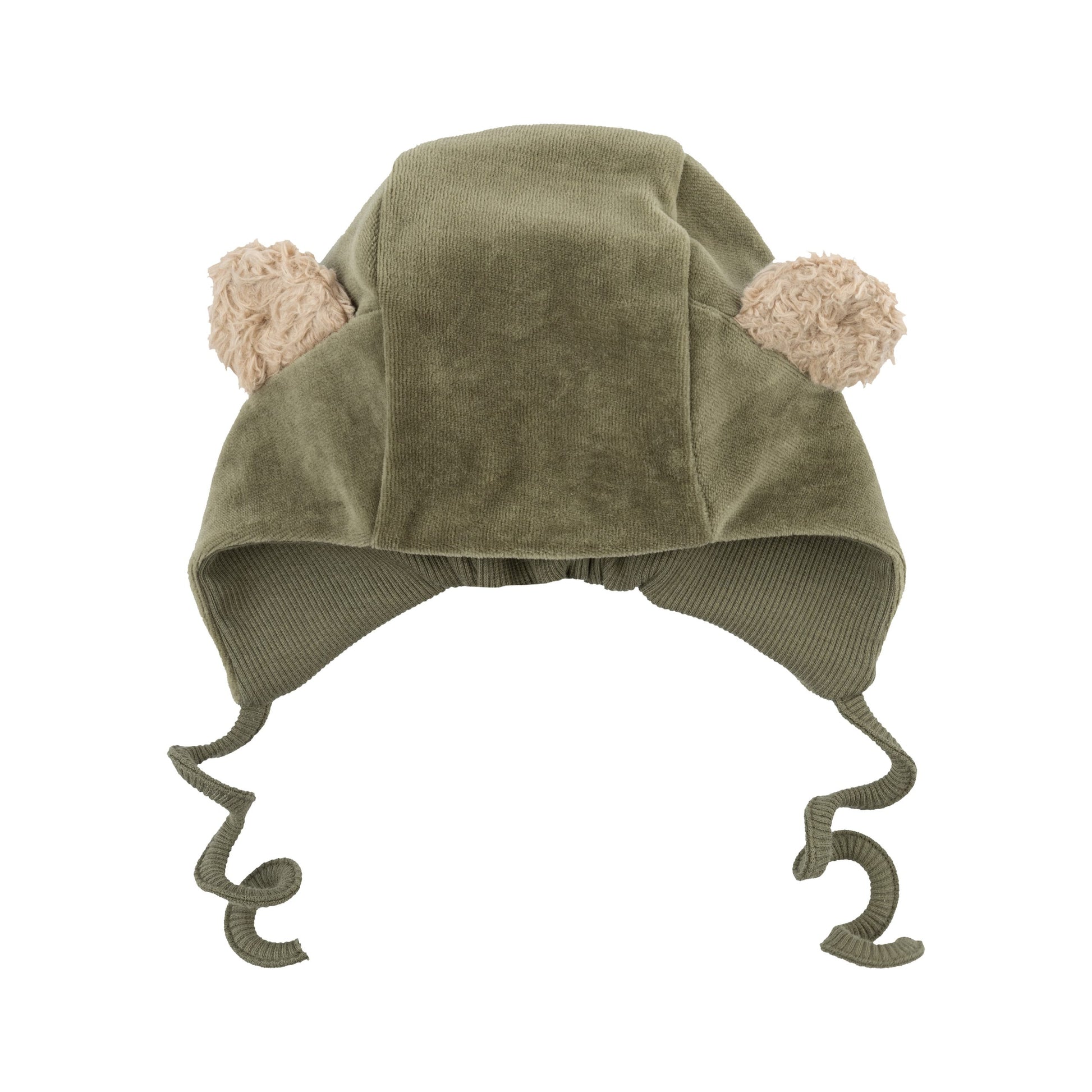 Cappellino Neonato Orecchie Orsetto - Cotone GOTS Certificato Woolyorganic Berretto