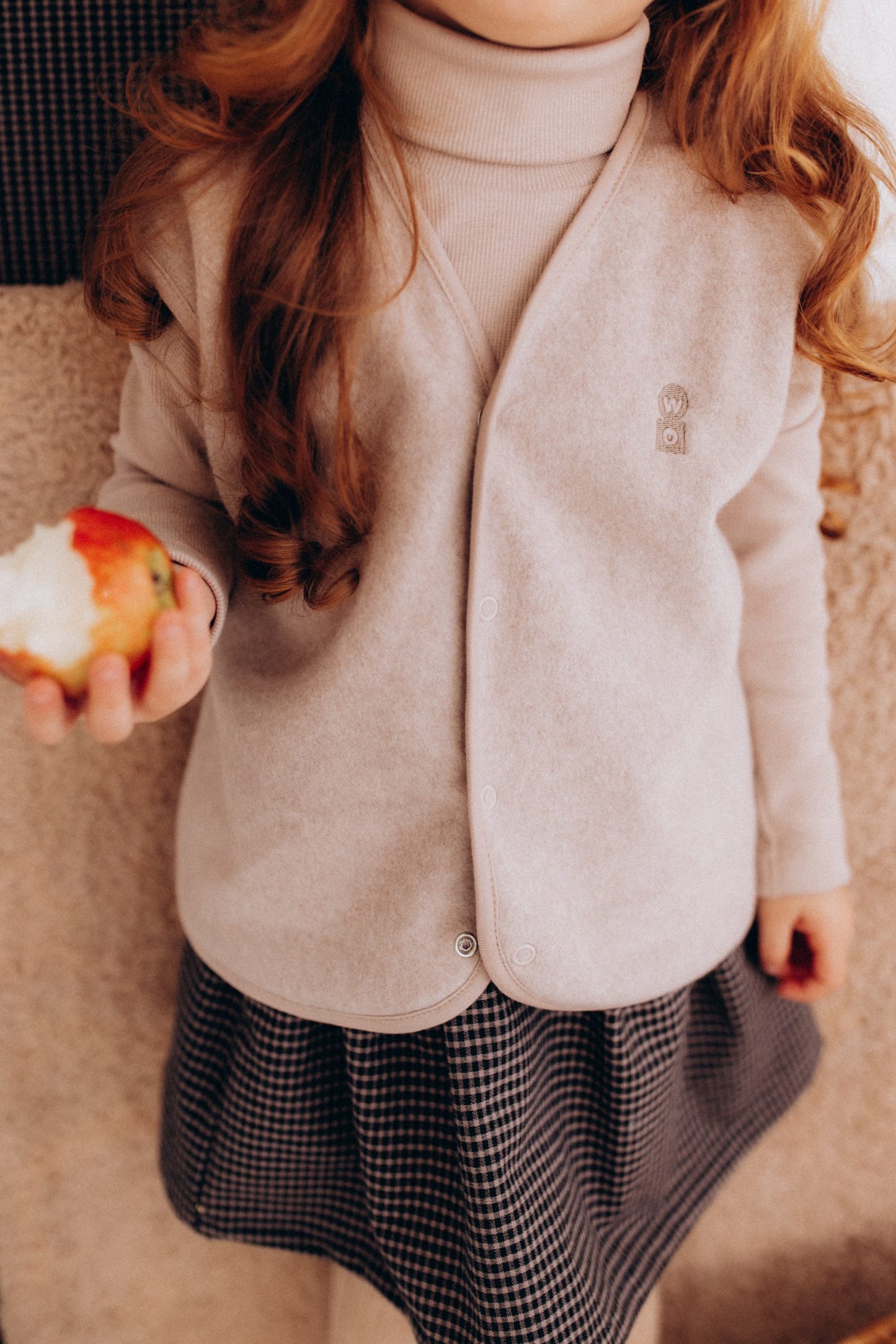 Gilet in felpa di cotone organico