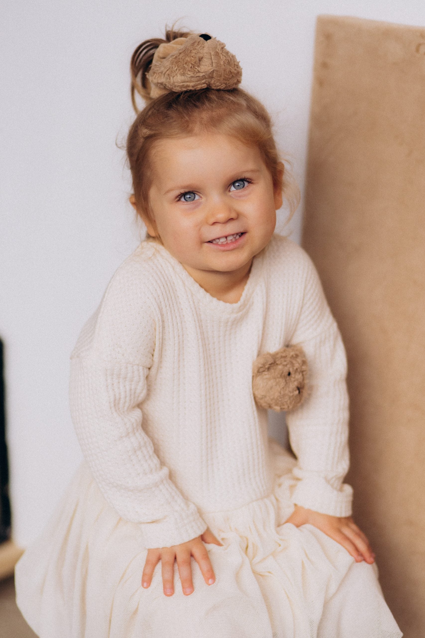 Vestito Bambina Orsetto Gonna Tulle - Cotone GOTS Certificato Woolyorganic vestito