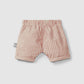 Shorts pull up in tessuto rigato pantalooncino