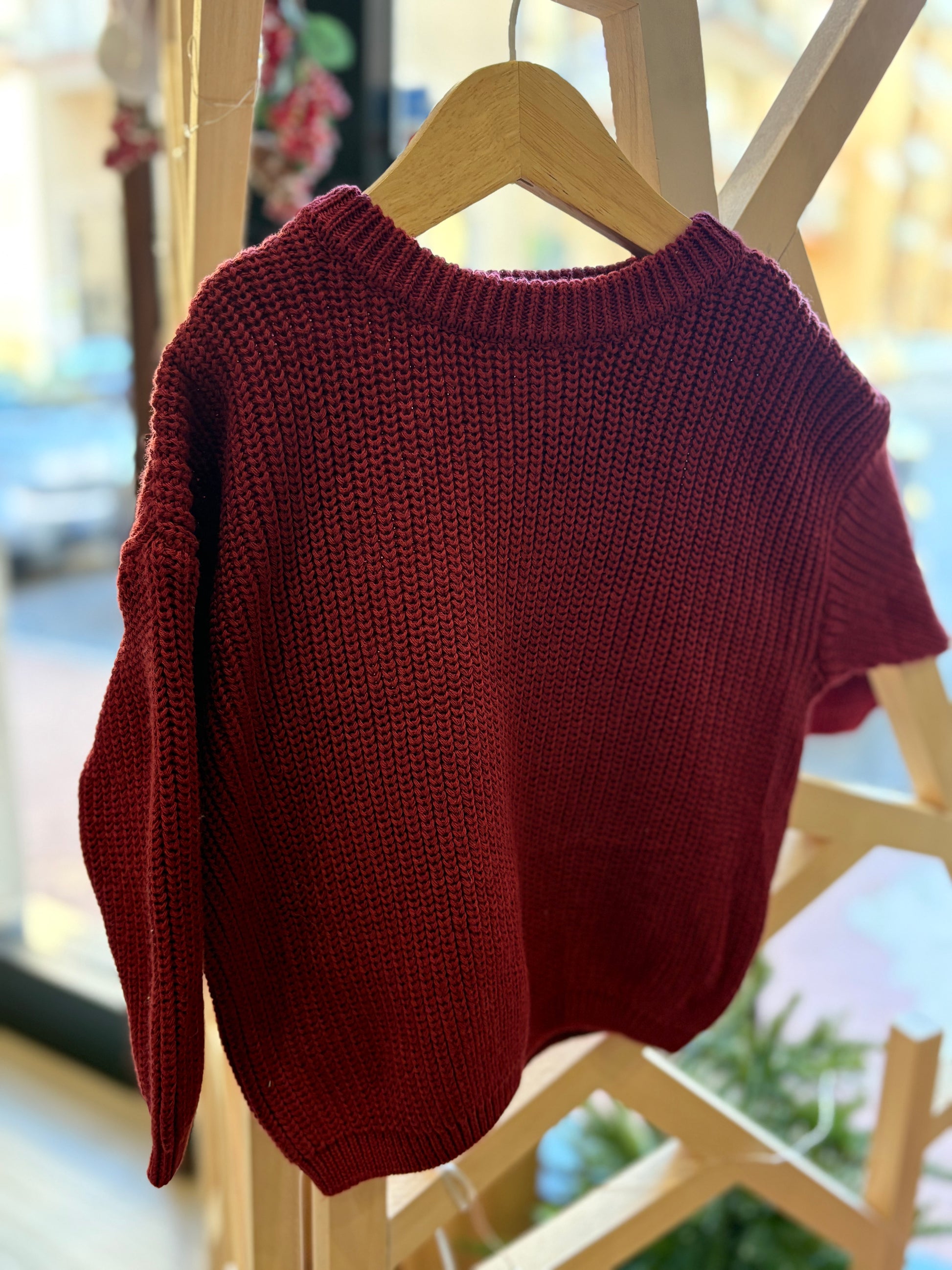 Maglioncino oversize burgundi maglioncino