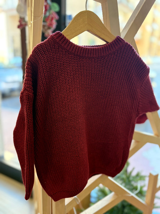 Maglioncino oversize burgundi maglioncino