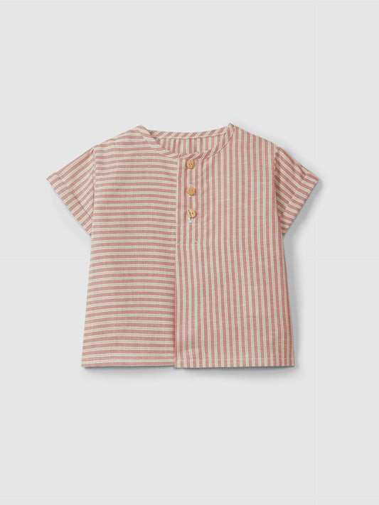 Camicia in tessuto rigato camicia