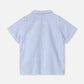 Camicia a righe azzurra camicia