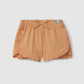 Shorts pull-up in jersey tinta unita con dettagli ricamati pantaloncino