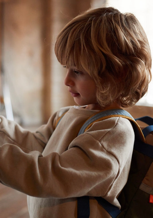 Felpa beige girocollo felpa