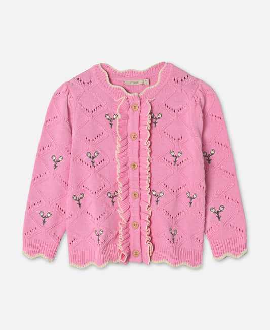Cardigan con fiori