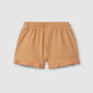 Shorts pull-up in jersey tinta unita con dettagli ricamati pantaloncino