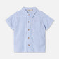 Camicia a righe azzurra camicia