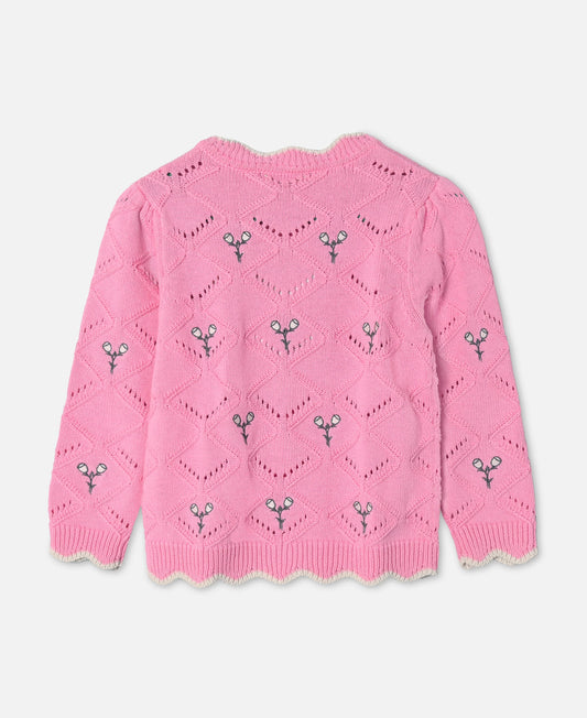 Cardigan con fiori