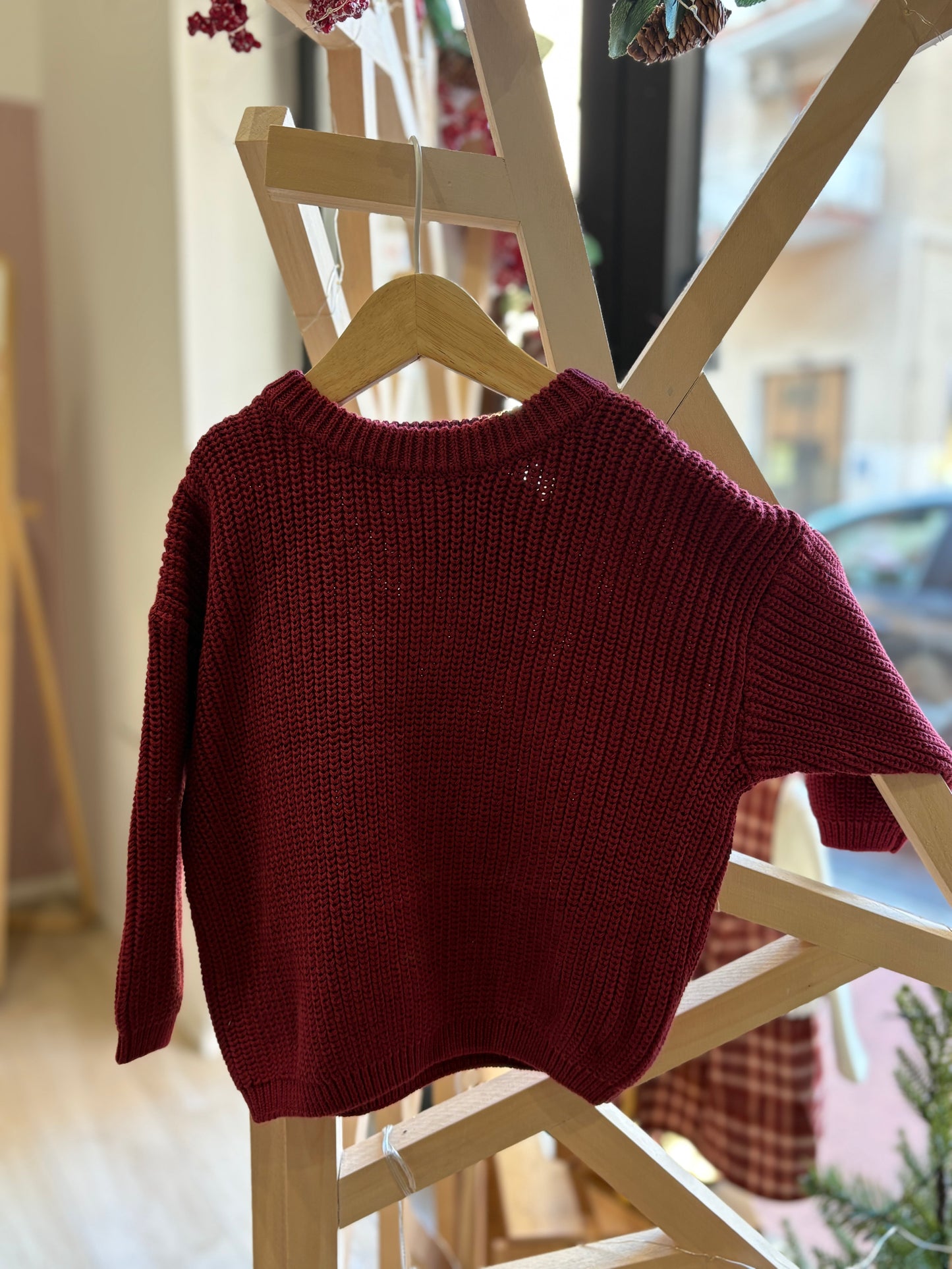 Maglioncino oversize burgundi maglioncino