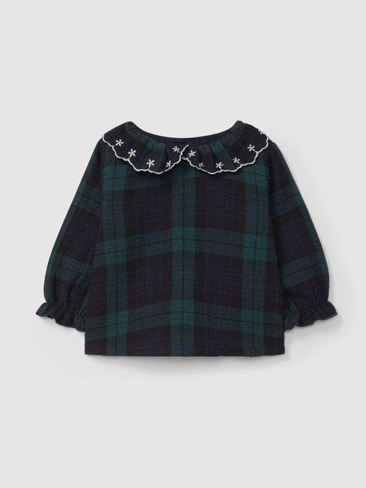 Blusa a quadri camicia