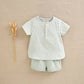 Set per bambino Vichy quadrato verde