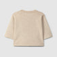 maglia in cotone a maniche lunghe con ricamo "sii super gentile"