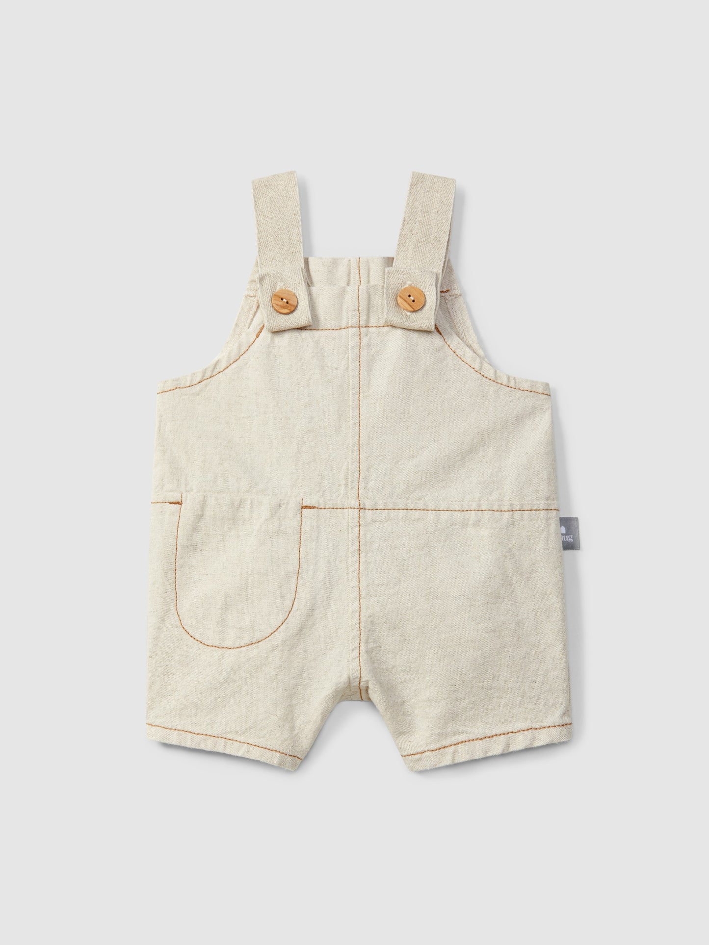 Salopette Corta Canvas Cotone Lino Neonato Salopette
